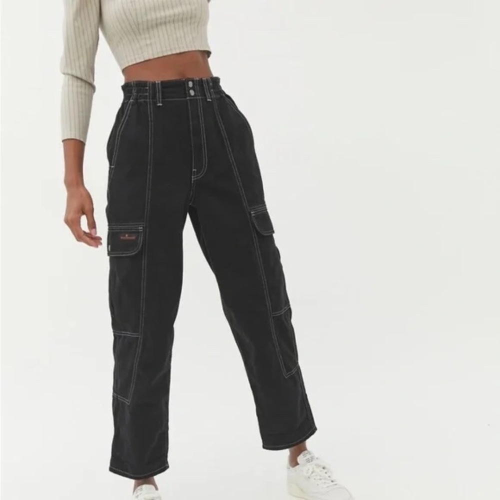 BDG Urban Outfitters Blaine Black Denim Baggy High-Waisted Skater Jeans Size 27